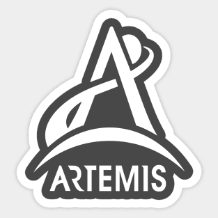 Artemis 1 White Logo Sticker